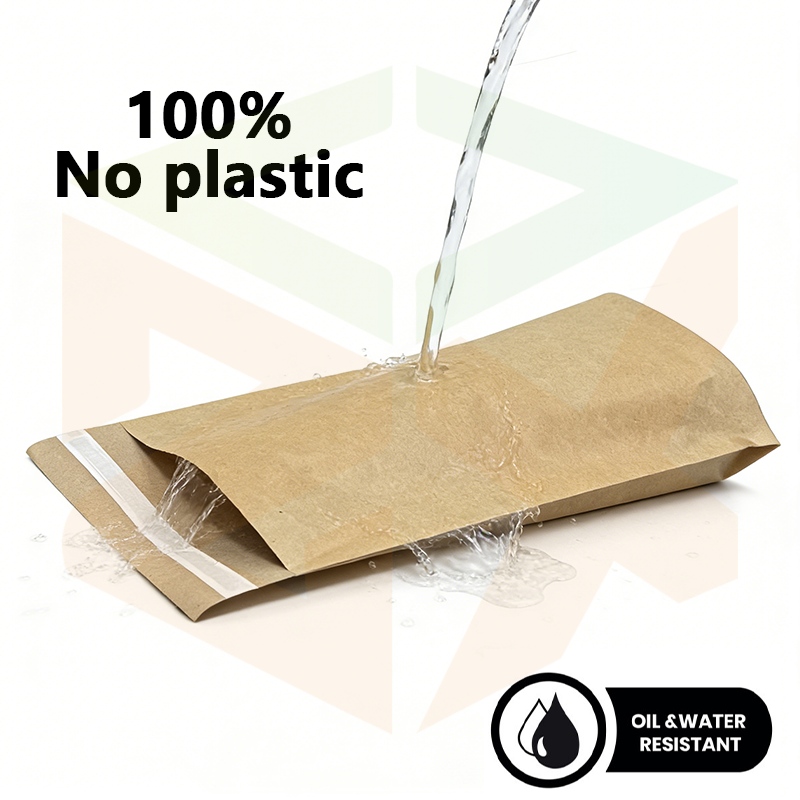Zeal X lanserar anpassade vattentäta kraftpapperspåsar Plastfria biologiskt nedbrytbara rent pappersförpackningar för hållbara globala varumärken