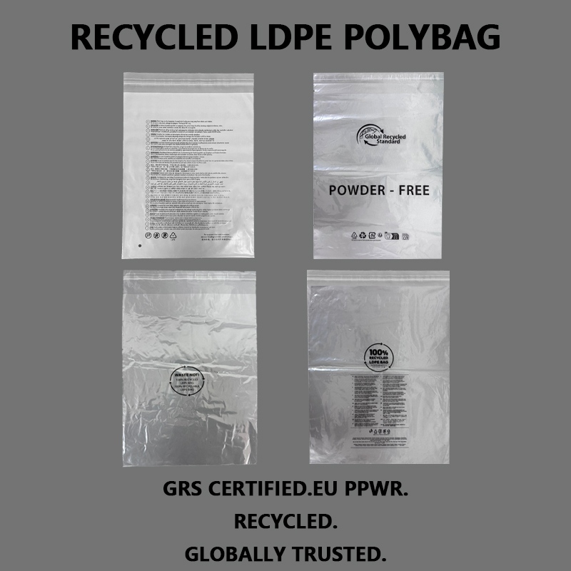 Zeal X lanserar GRS-certifierad återvunnen LDPE-polypåse för hållbara kläder och detaljhandelsförpackningar