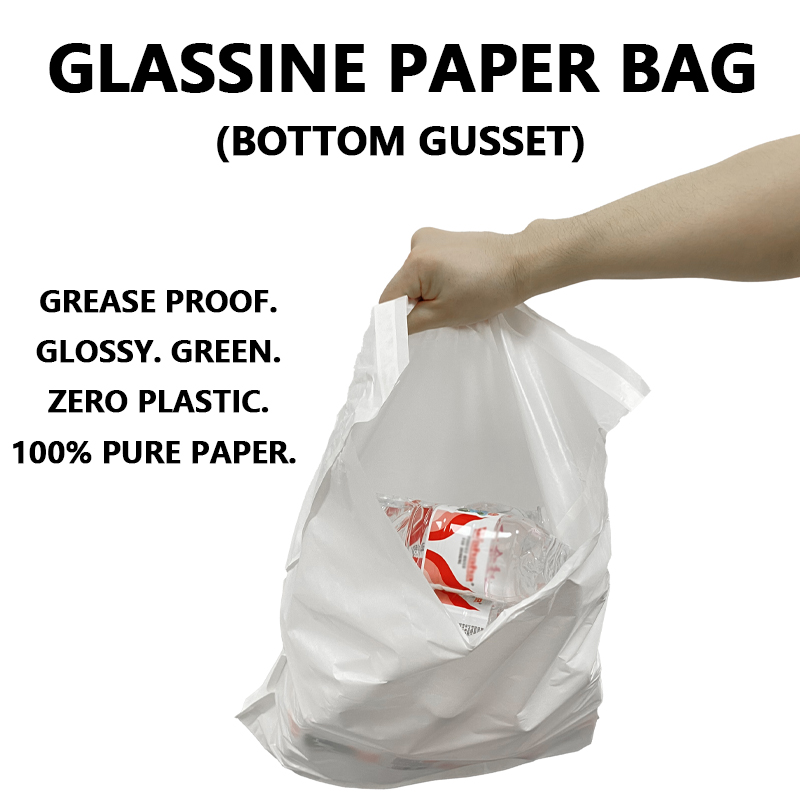 Custom Bottom Gusset Glassine papperspåse hjälper varumärken att övergå till plastfri förpackning