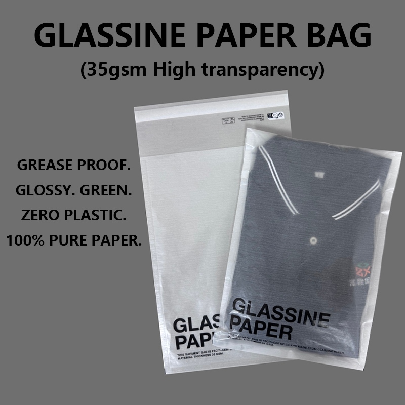 Anpassade glasinpapperspåsar med hög genomskinlighet hjälper varumärken att övergå till plastfri förpackning