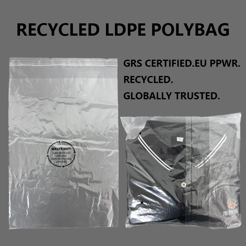Anpassad återvunnen LDPE-polybag hjälper modemärken att uppgradera hållbara förpackningar med GRS-certifierade återvunna material