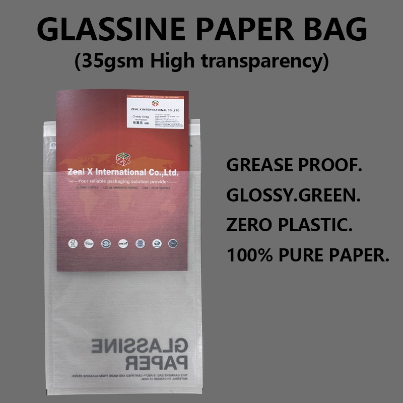 Anpassad Glassine papperspåse för hållbar klädförpackning