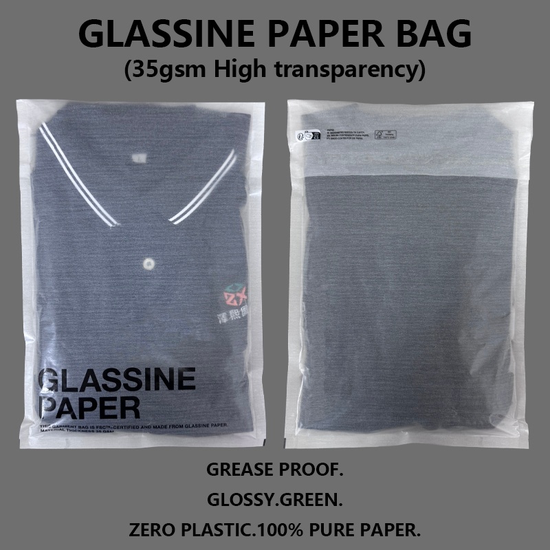 Anpassad högtransparens Glassine-papperspåse