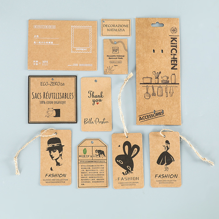 Anpassad hängetikett i kraftpapper