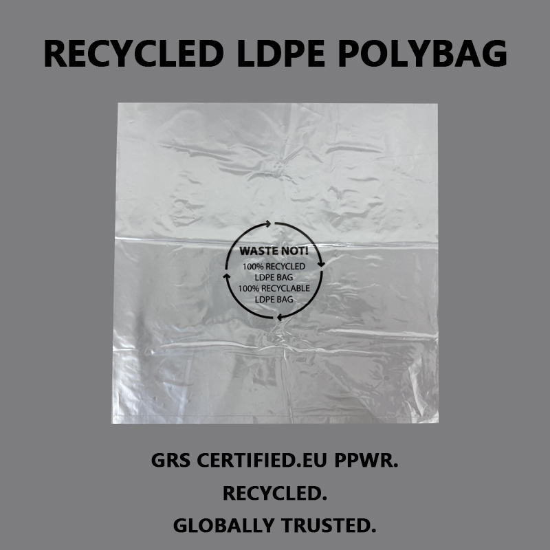 Specialtryckt återvunnen LDPE-polypåse för klädförpackningar