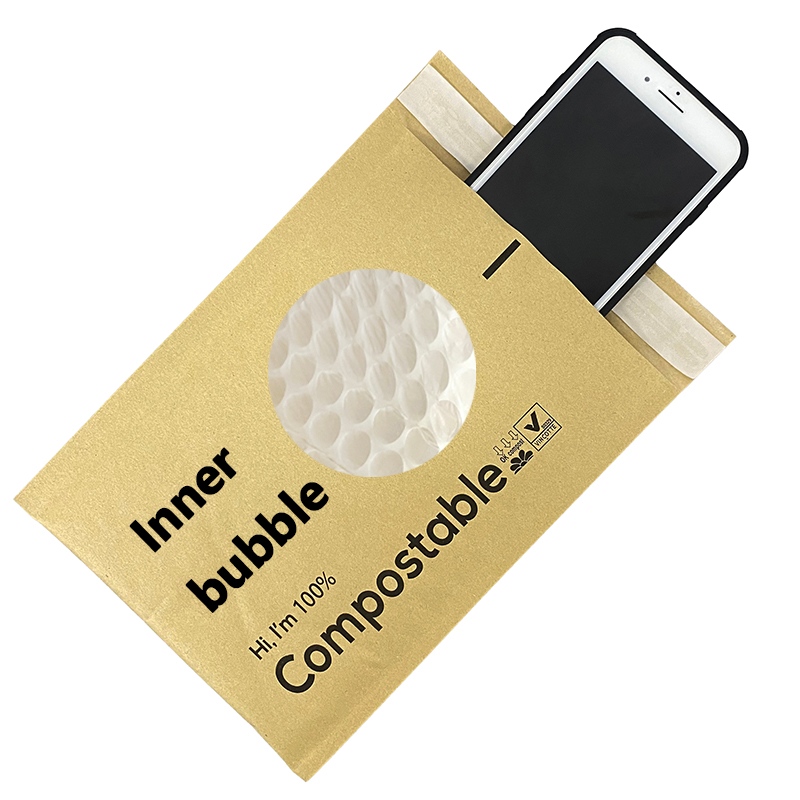 Kraft Kuvert Bubble Postpåsar